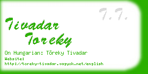 tivadar toreky business card